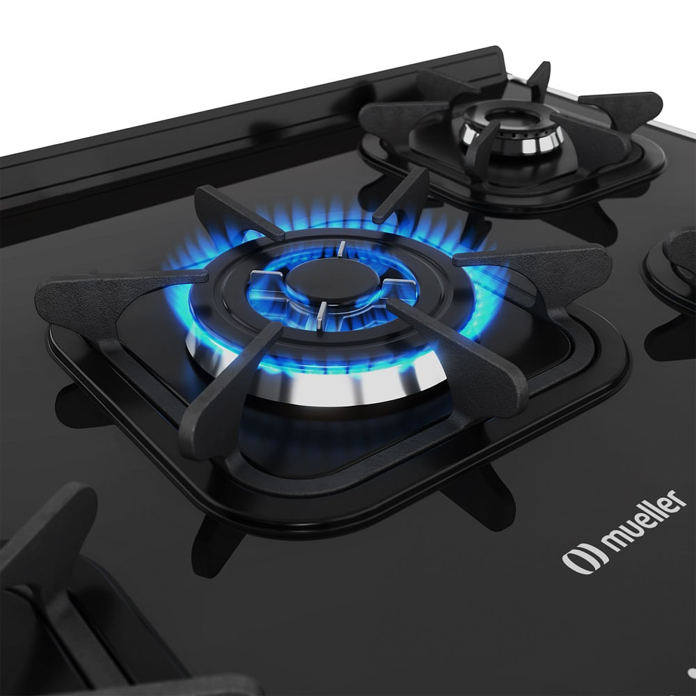 Fogao-Mueller-5-Bocas-Piacere-Vetro-Preto-Fosco-–-Bivolt