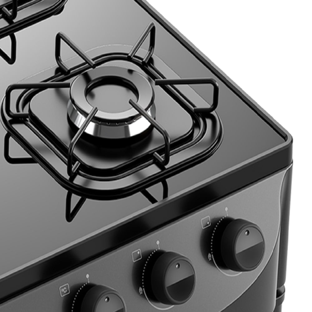 Fogao-de-Piso-Mueller-5-Bocas-Fratello-Vetro-com-Mesa-de-Vidro-Preto---Bivolt