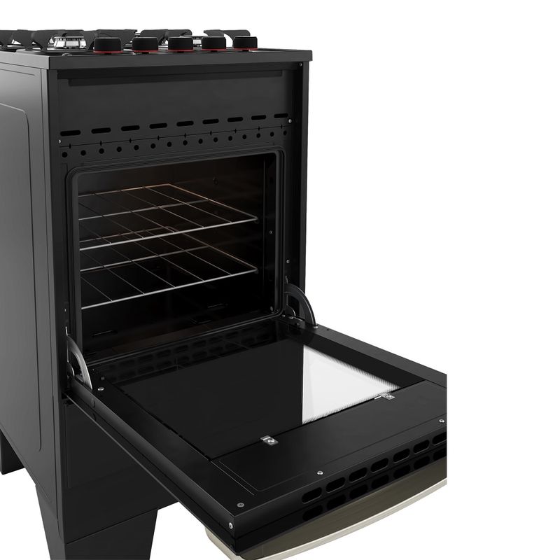 Fogao-de-Piso-Mueller-4-Bocas-Piacere-Vetro-Preto-Fosco-–-Bivolt