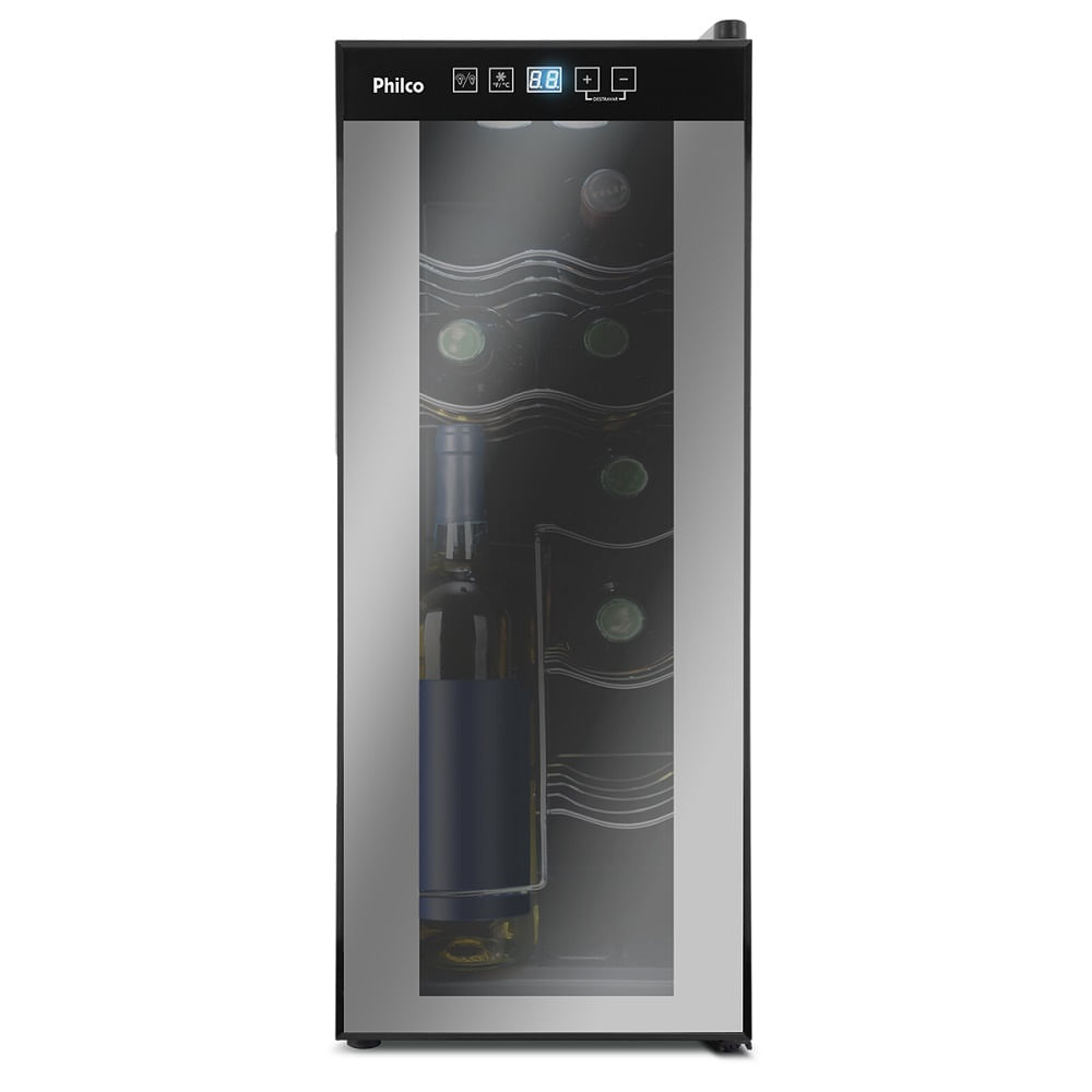 AdegaPhilco12GarrafascomDisplayDigitalPretaPAD12EBivolt