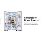 RefrigeradorSmartLG598LitrosSidebySideInstaViewCraftIceUvnanoAcoEscovadoGCX257CSH1220Volts
