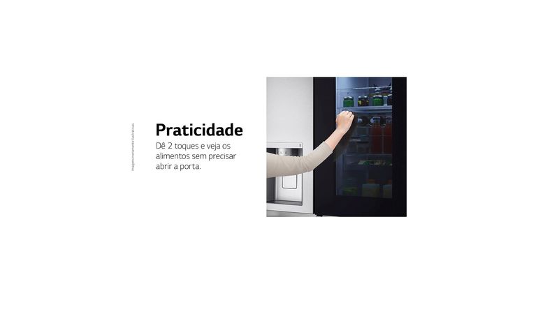 Refrigerador Smart LG 598 Litros Side by Side InstaView Craft Ice Uvnano  Aço Escovado GC-X257CSH1 - 220 Volts