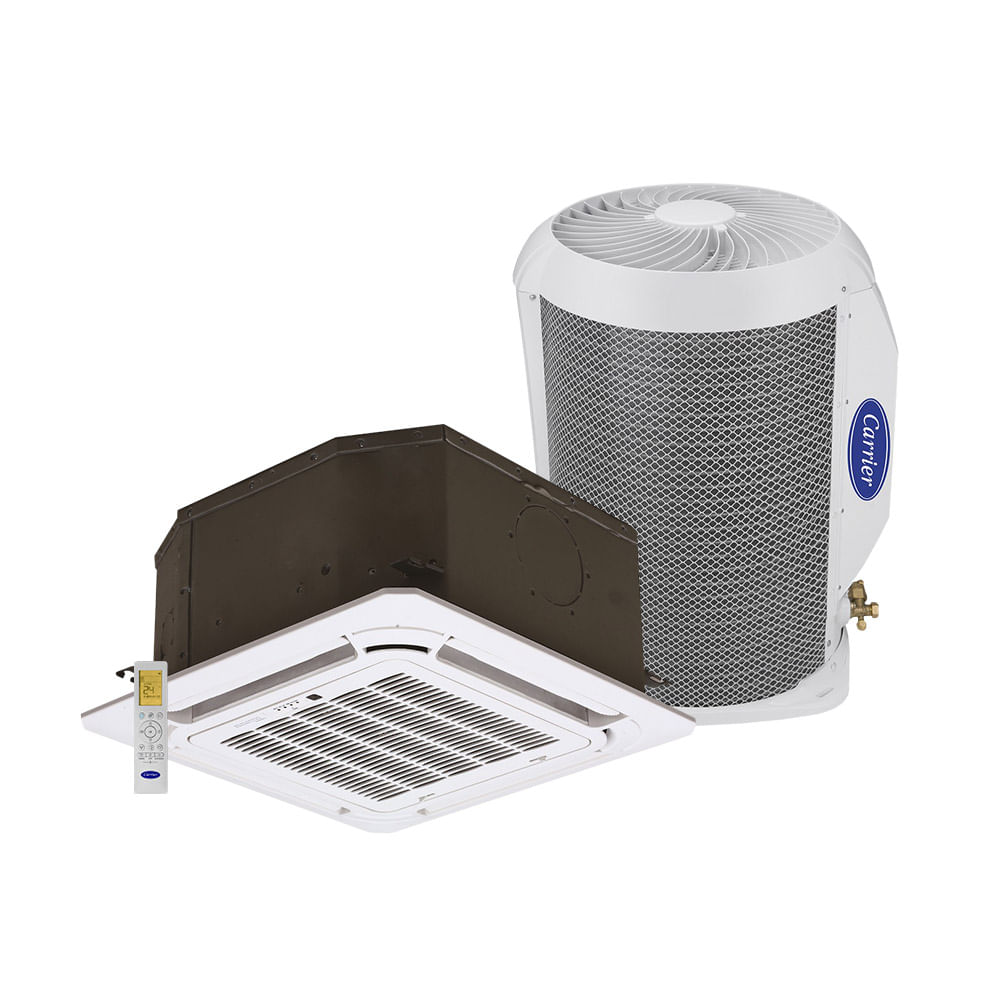 Ar Condicionado Split Cassete 4 Vias Carrier 18000 BTU/h Frio Monofásico 40KWQX18C5 - 220 Volts