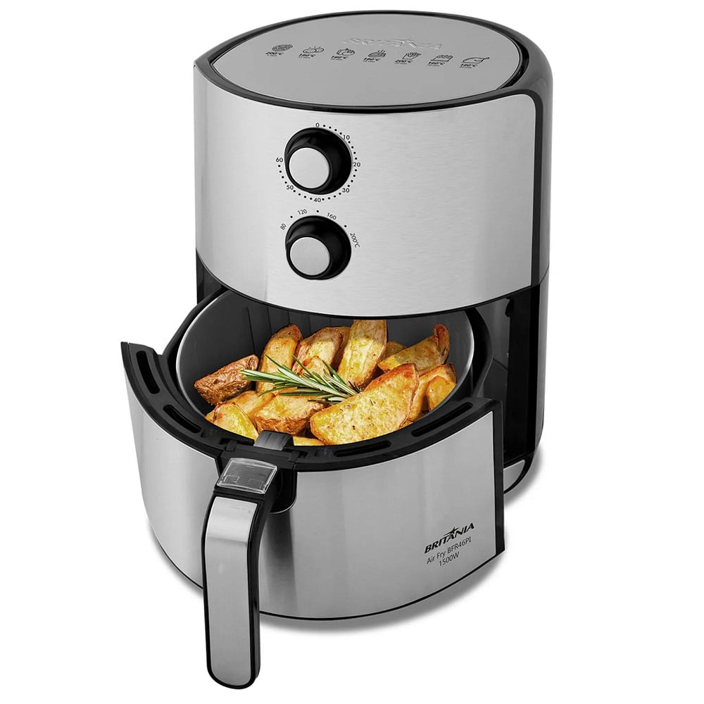 FritadeiraEletricaAirFryBritania35LitrosInoxBFR46PI127Volts