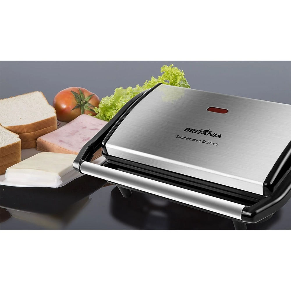 Grill-e-Sanduicheira-Britania-Inox-Press-BGR27I-–-220-Volts