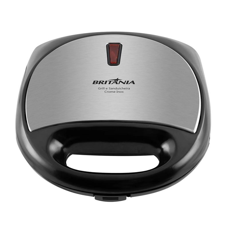Sanduicheira-e-Grill-Britania-Crome-Preto-Inox-–-220-Volts-