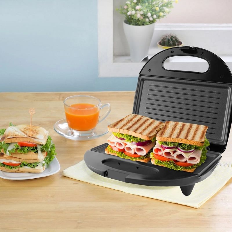 Sanduicheira-e-Grill-Britania-Crome-Preto-Inox-–-220-Volts-