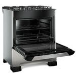 FogaoDePisoMueller5BocasDecoratoVetroComTimerInoxBivolt