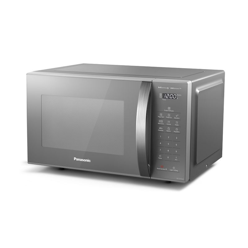 MicroondasPanasonicDuplaRefeicao27LitrosPrataNNST55LMRU–220Volts