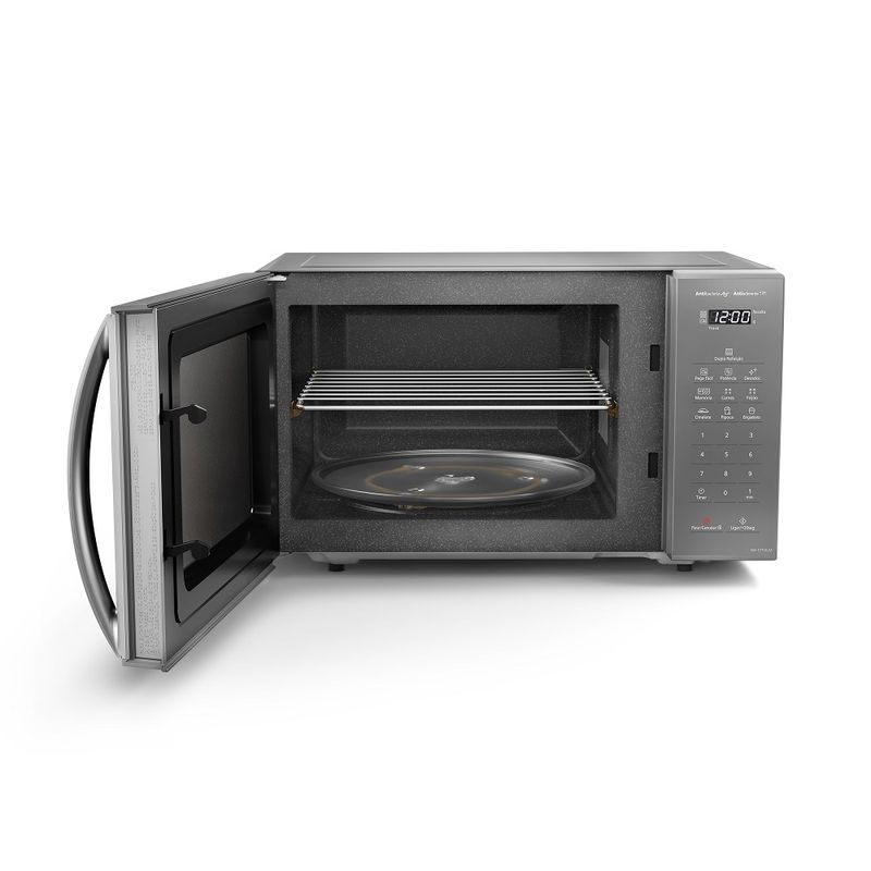 MicroondasPanasonicDuplaRefeicao27LitrosPrataNNST55LMRU–220Volts