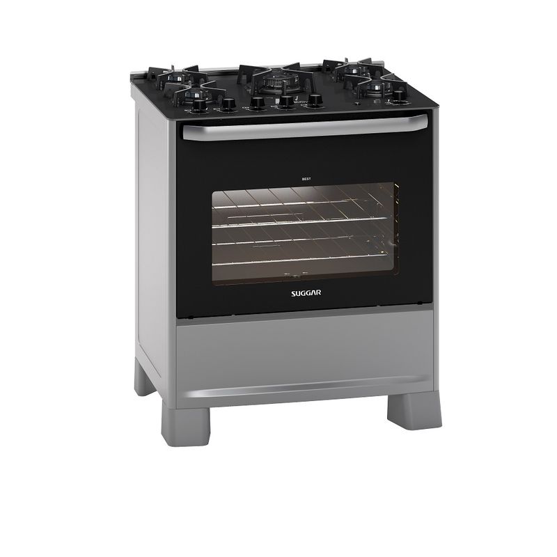 FogaodePisoSuggar5BocasMesadeVidroBestGrillPrata–220Volts