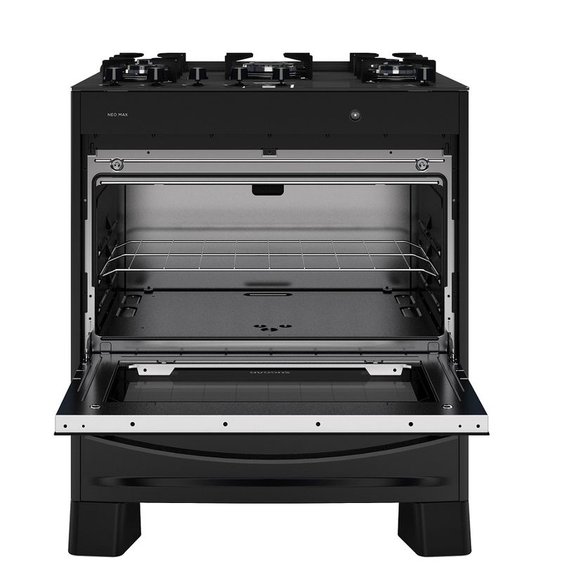 Fogao-de-Piso-Suggar-5-Bocas-Mesa-de-Vidro-Neo-Max-Preto-–-Bivolt-