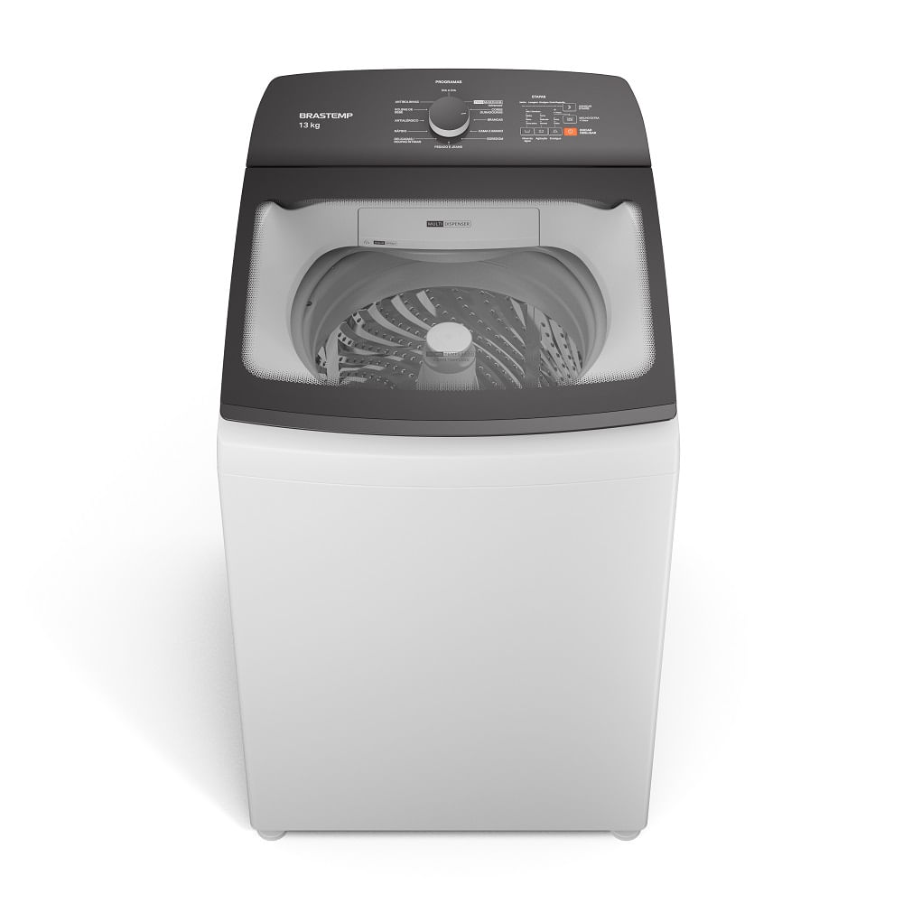 LavadoradeRoupasBrastemp13KgcomCicloTiraManchasAdvancedeCicloAntibolinhaBrancaBWK14AB–127Volts