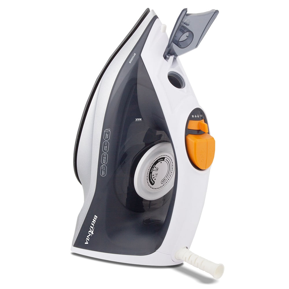 Ferro-a-Vapor-Britania-Branco-e-Cinza-BFV2000B-base-Antiaderente-–-127-Volts