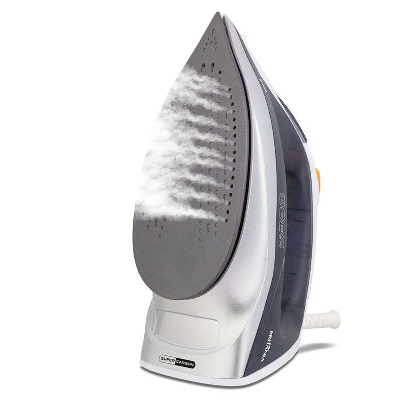 Ferro-a-Vapor-Britania-Branco-e-Cinza-BFV2000B-base-Antiaderente-–-127-Volts