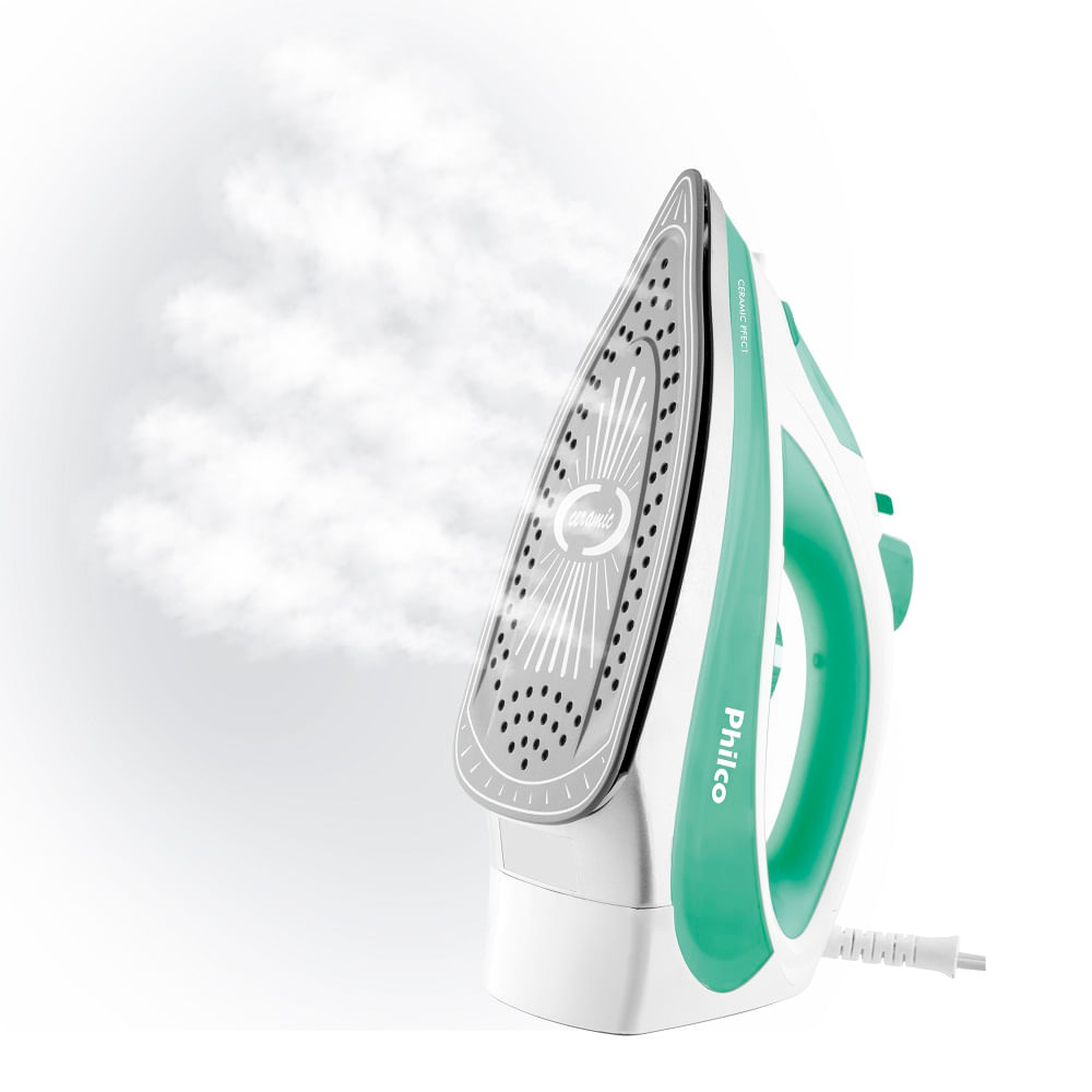 Ferro-a-Vapor-Philco-Branco-e-Verde-PFEC1-Ceramic-–-127-Volts-----