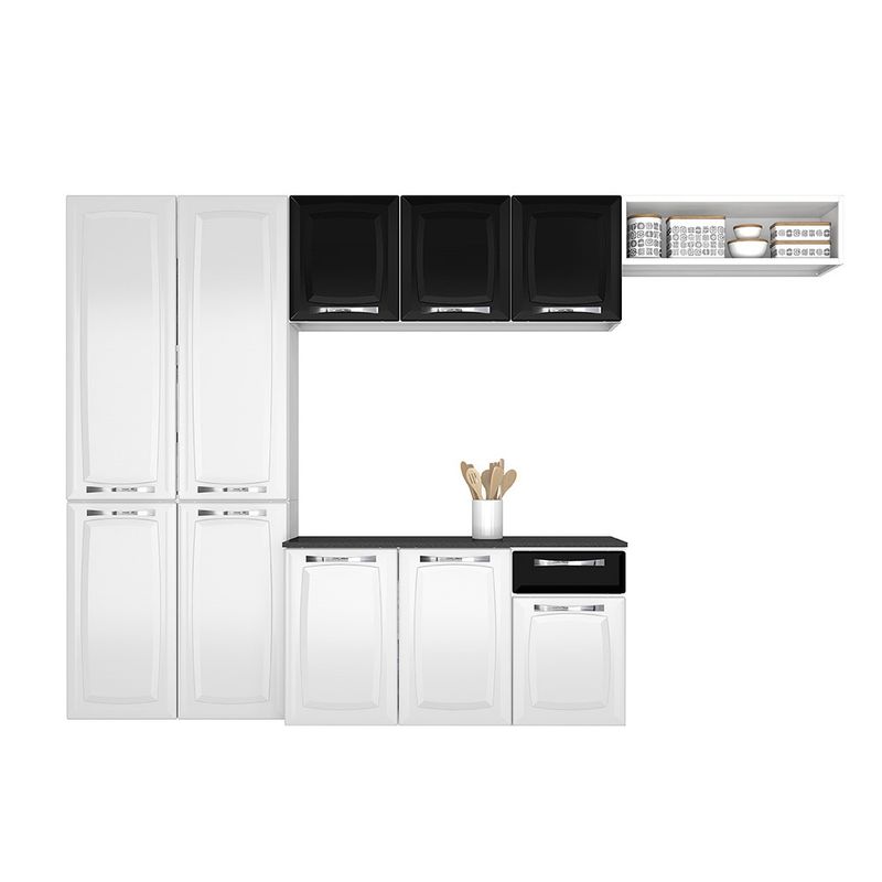 Cozinha-Itatiaia-Compacta-em-Aco-Amanda-2023-Branca-e-Preta-