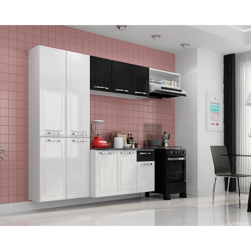 Cozinha-Itatiaia-Compacta-em-Aco-Amanda-2023-Branca-e-Preta-