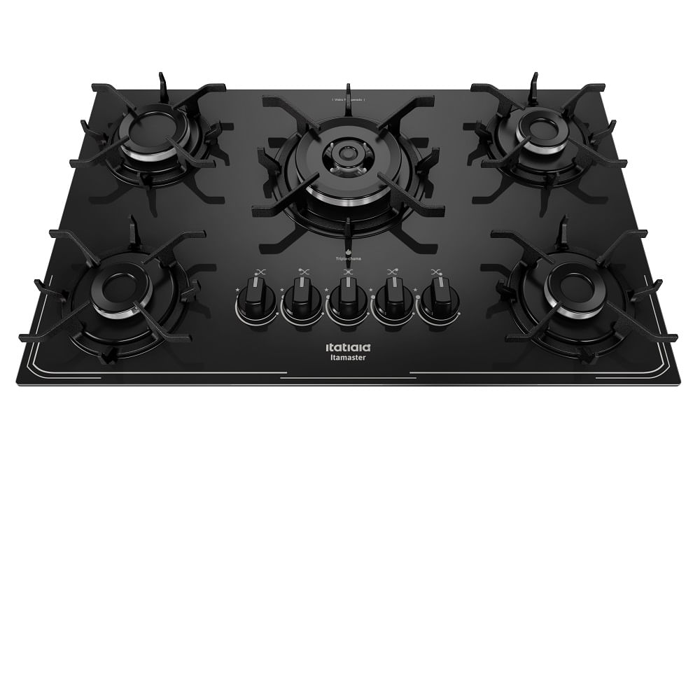 Cooktop Itatiaia 5 Bocas Tripla Chama Itamaster Preto – Bivolt