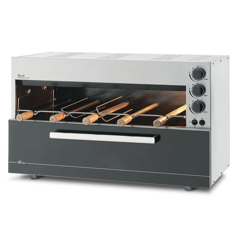 Churrasqueira a Gás Fischer Ranch 5 Espetos Inox – Bivolt