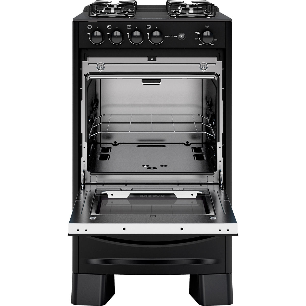 Fogao-4-Bocas-Suggar-com-Mesa-de-Vidro-Preto-Bivolt-FGV410PT