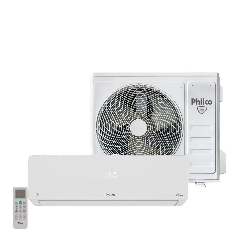 ArCondicionadoSplitHiWallInverterPhilcoEco30000BTUhQuenteeFrioBifasicoPAC30000IQFM15–220Volts