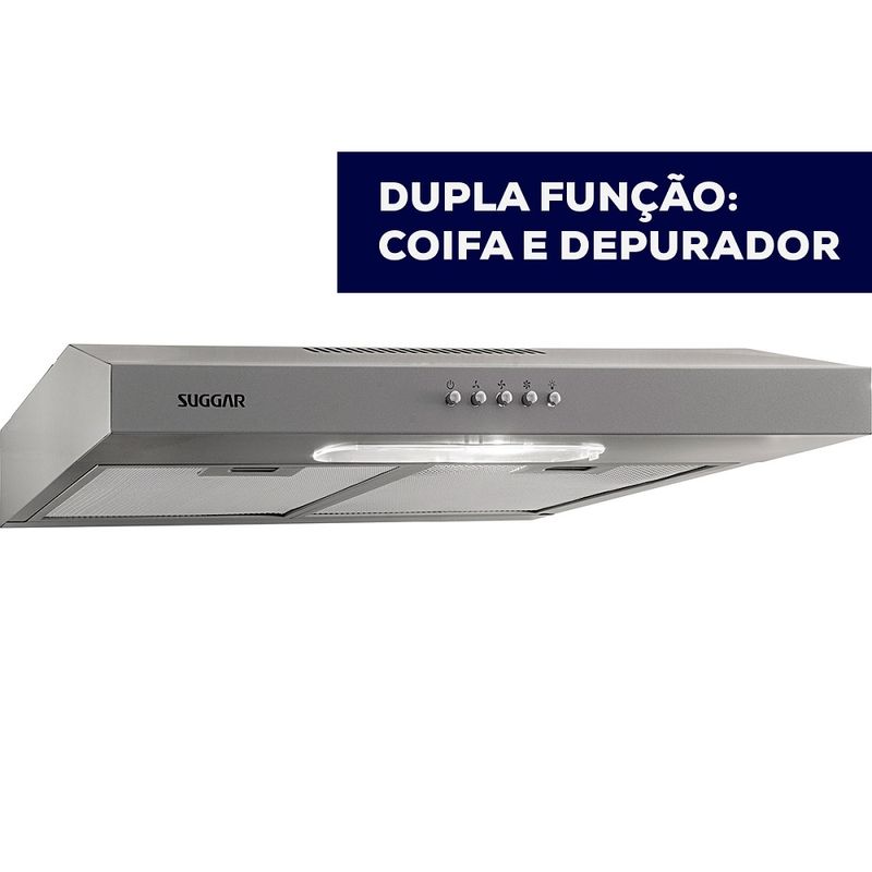 Depurador-de-Ar-Suggar-Slim-60cm-Prata-DPS162PR-–-220-Volts