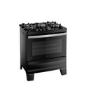 Fogao-de-Piso-Atlas-5-Bocas-com-Mesa-de-Vidro-Agile-Up-Glass-Preto---Bivolt