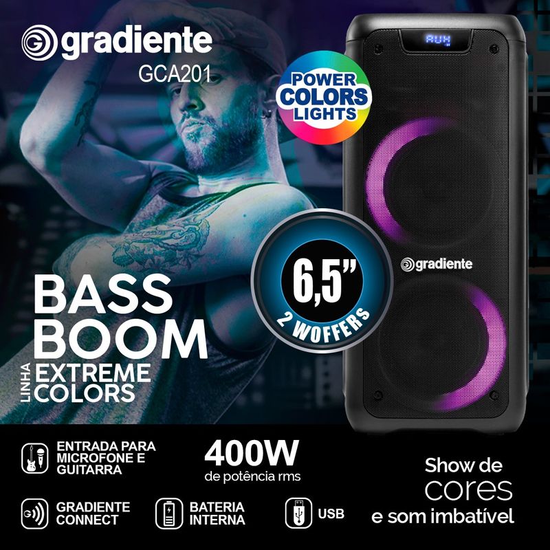 Caixa-de-Som-Gradiente-400W-Woofer-65--Preta-GCA201-–-Bivolt