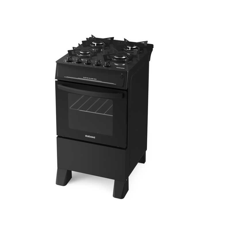 Fogao-de-Piso-Itatiaia-4-Bocas-com-Mesa-de-Vidro-Electra-Glass-New-Preto-–-Bivolt-