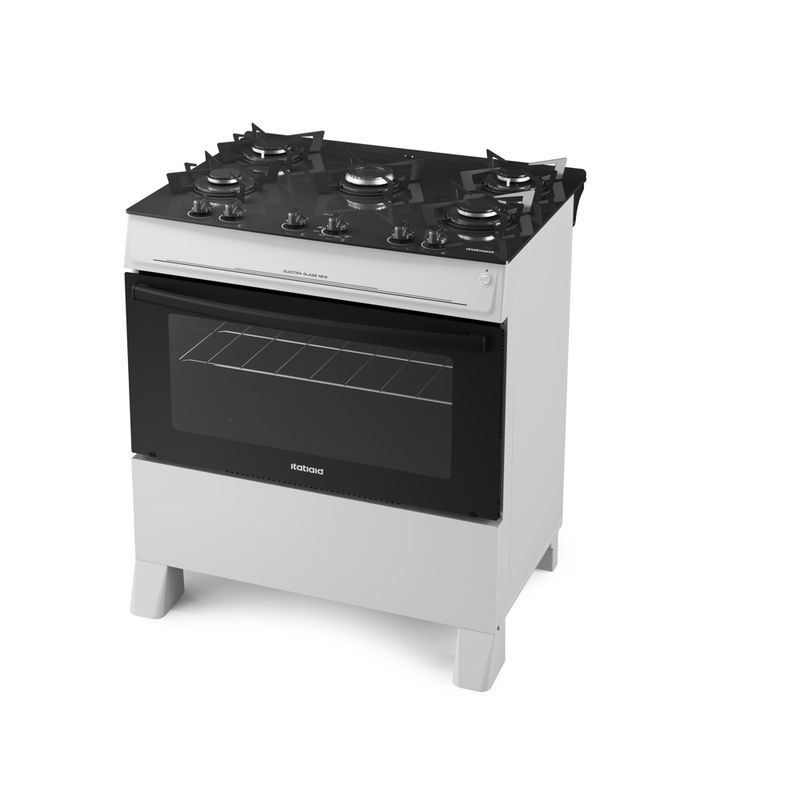 Fogao-de-Piso-Itatiaia-5-Bocas-com-Mesa-de-Vidro-Electra-Glass-New-Branco-–-Bivolt