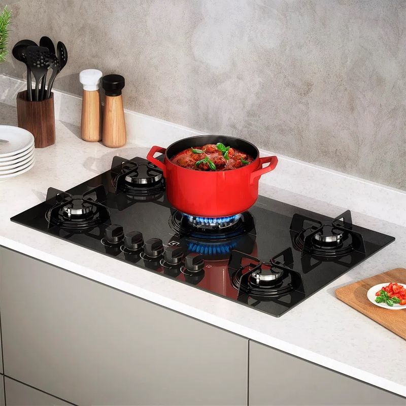 Cooktop-a-Gas-Electrolux-5-Bocas-Tripla-Chama-Preto-KE5TP-–-Bivolt-