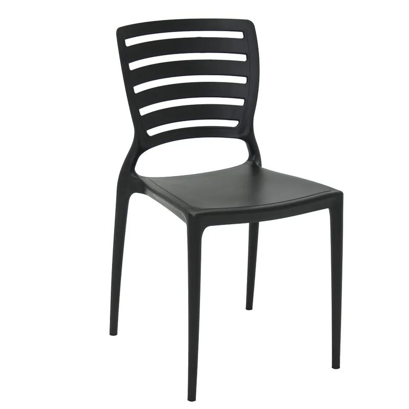 Conjuntode4CadeirasPlasticasTramontinaEncostoVazadoHorizontalSofiaPreta
