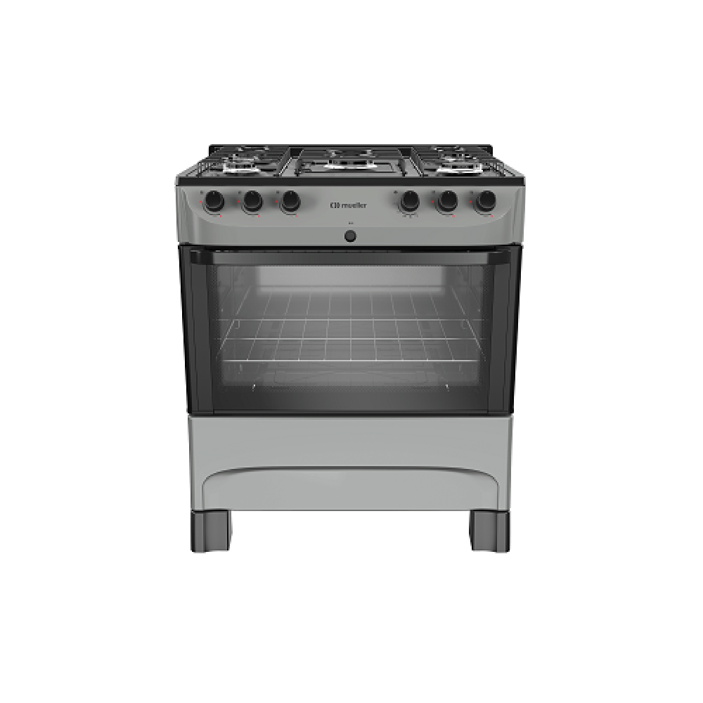 Fogão de Piso Mueller 5 Bocas Mesa Esmaltada Titanium MFI5BC – Bivolt