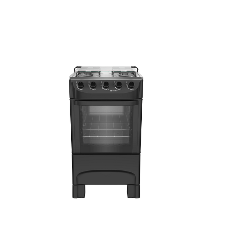 Fogao-de-Piso-Mueller-4-Bocas-Mesa-Inox-Preto-MFI4BA---Inativo