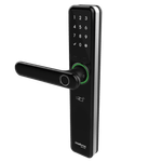 Fechadura-Smart-Intelbras-com-Macaneta-Preta-MFR-7000