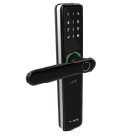 Fechadura-Smart-Intelbras-com-Macaneta-Preta-MFR-7000