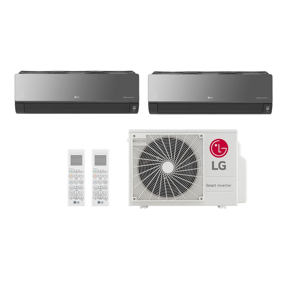 Ar Condicionado Multisplit Bi 18000 Btu(2x9000) Quente/frio - Inverter - LG - 220v - Amnw09gsjr0 / A2uw18gfac