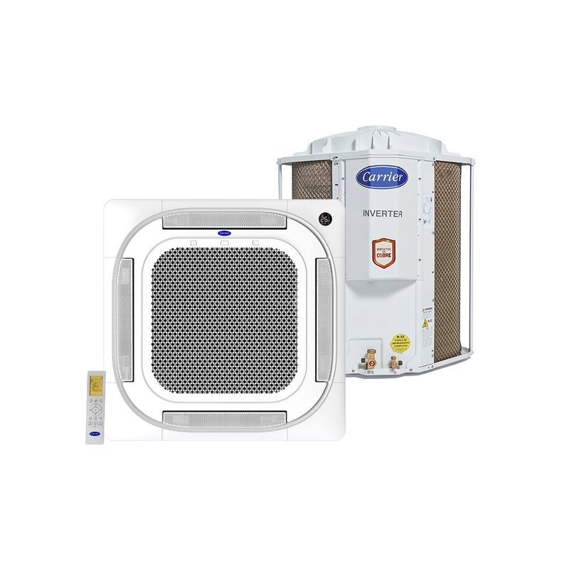 Ar-Condicionado-Split-Cassete-Carrier-Inverter-24000-BTU-h-4-Vias-Frio-Monofasico-40KVQD24C5-–-220-Volts