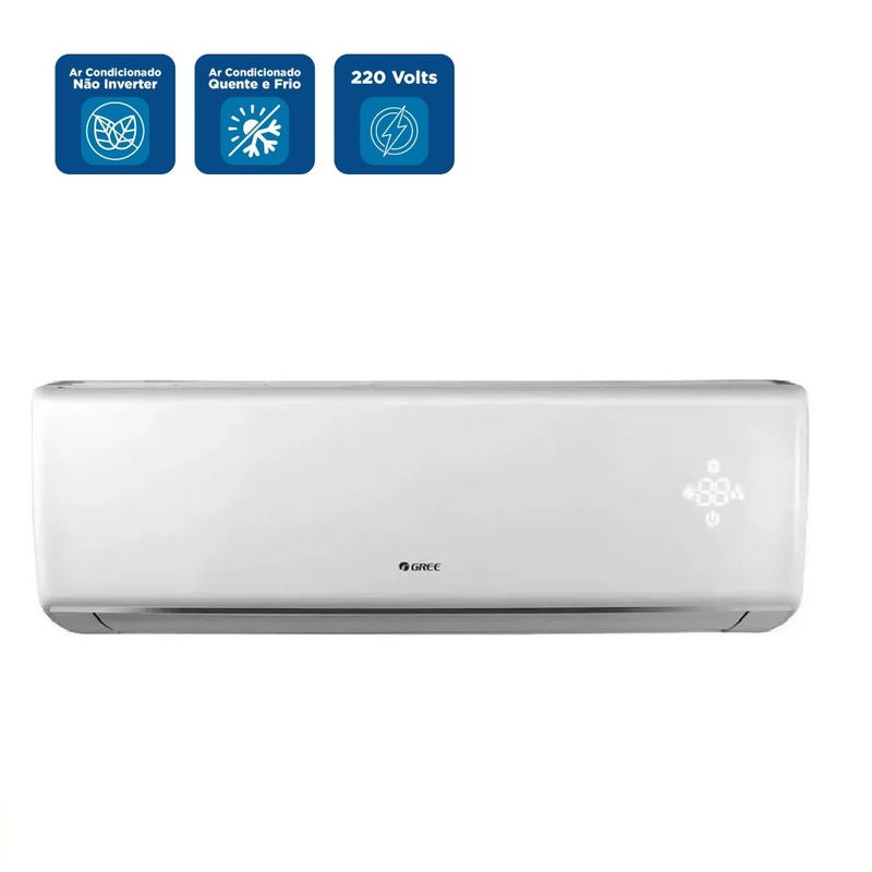 ArCondicionadoSplitHiWallGreeGTop9000BTUhQuenteeFrioCA434N20100–220Volts