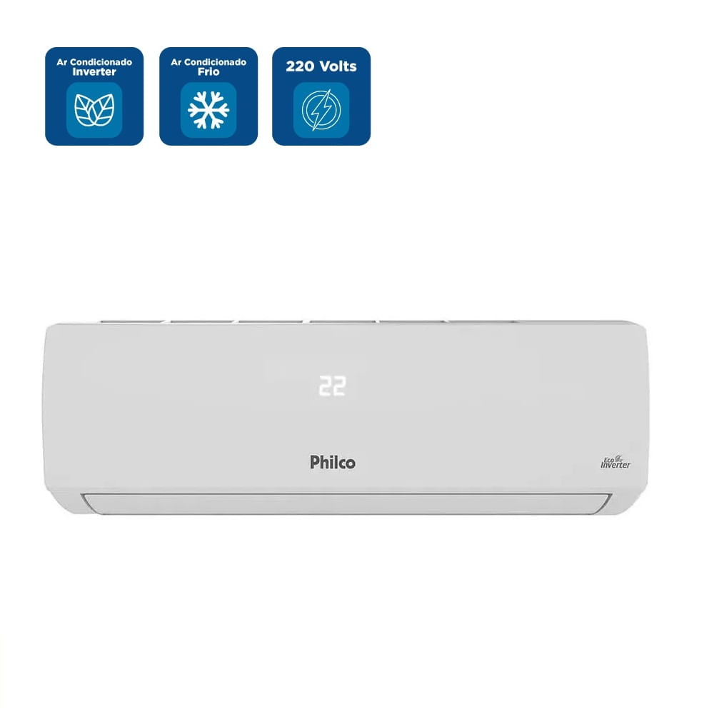 ArCondicionadoSplitHiWallInverterPhilco30000BTUhFrioBifasicoPAC30000IFM8W220Volts