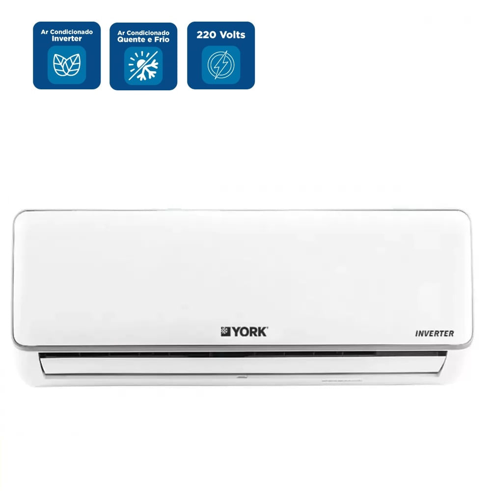 ArcondicionadoSplitHiWallInverterYork9000BTUhHomeStarQuenteFrioYHHE09C3I1220Volts