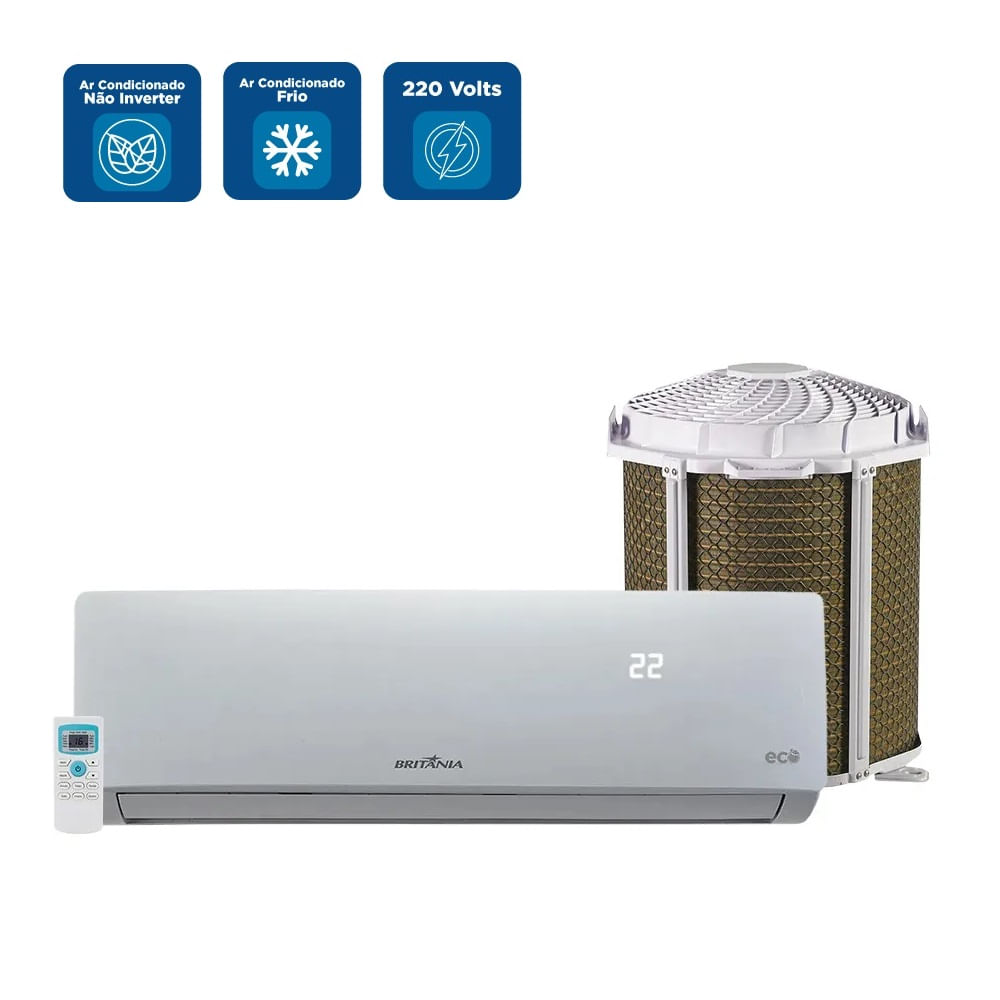 Ar Condicionado Split Hi Wall Britânia 12000 BTU/h Frio BAC12000TFM12 – 220 Volts
