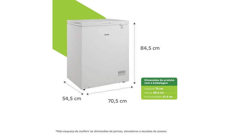 Freezer Horizontal Consul 142 Litros Branco 220 Volts CHA14AB