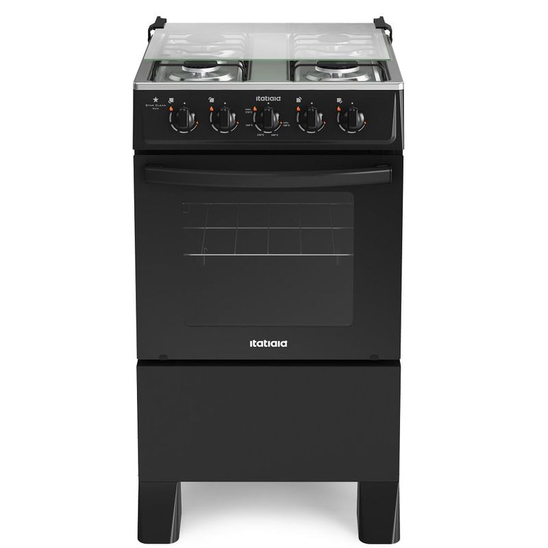 Fogão Itatiaia 4 Bocas Star Clean New Preto-1729534491772