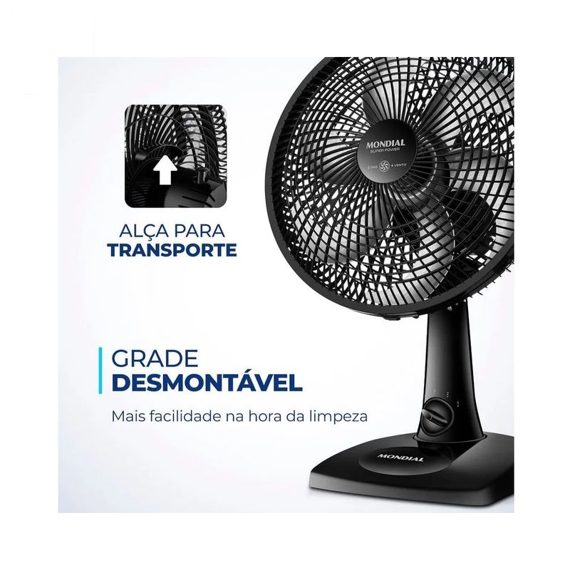 Ventilador-de-Mesa-30cm-Mondial-Super-Power-VSP30B-Preto-220-Volts