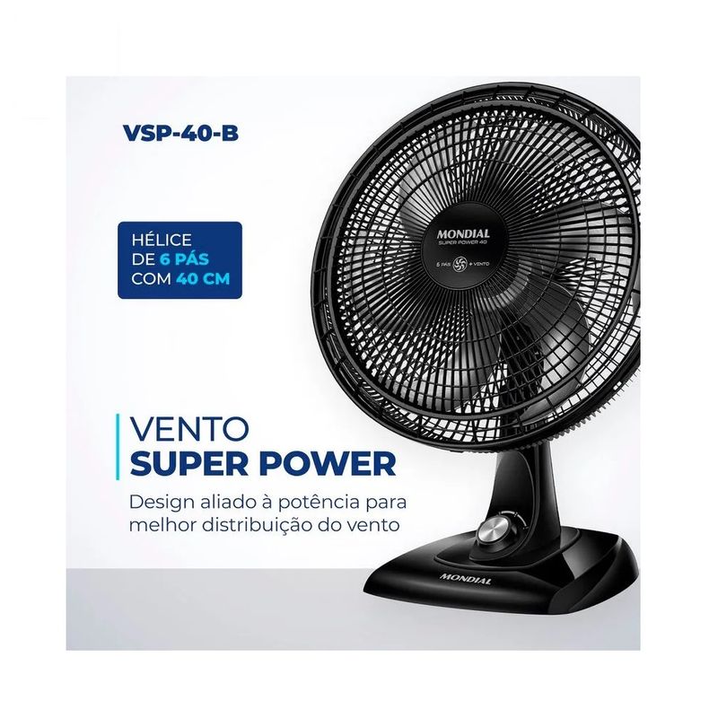 Ventilador-de-Mesa--40cm-Mondial-VSP40B-Preto-–-220-Volts