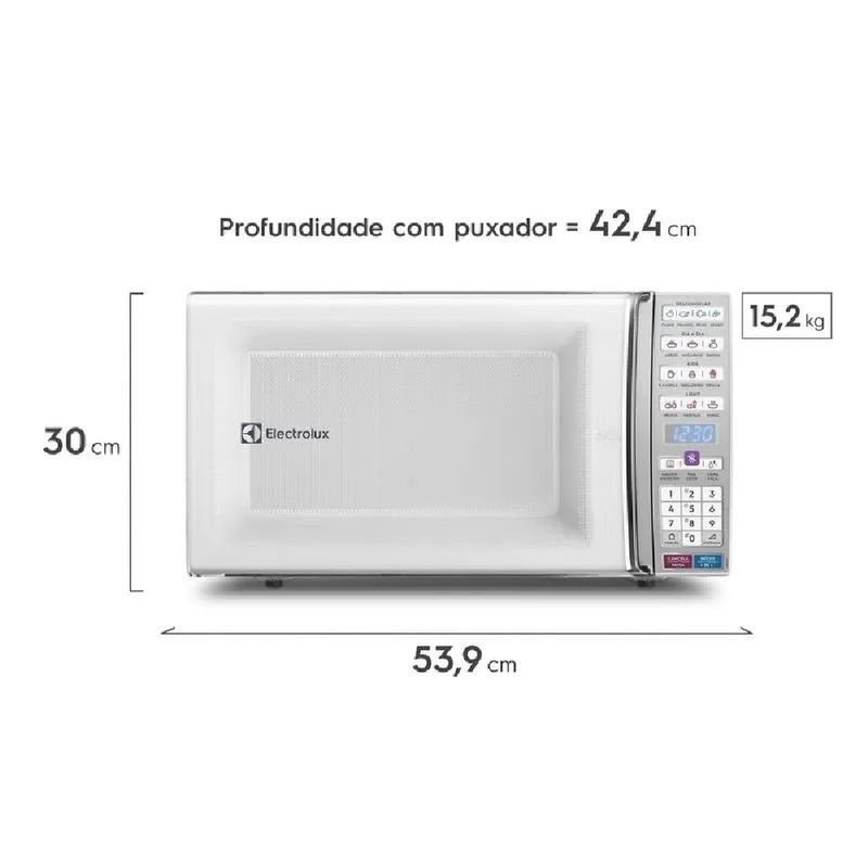 Micro-ondas Electrolux 34 Litros Função Tira Odor e Manter Aquecido Branco MEO44 - 5.jpg