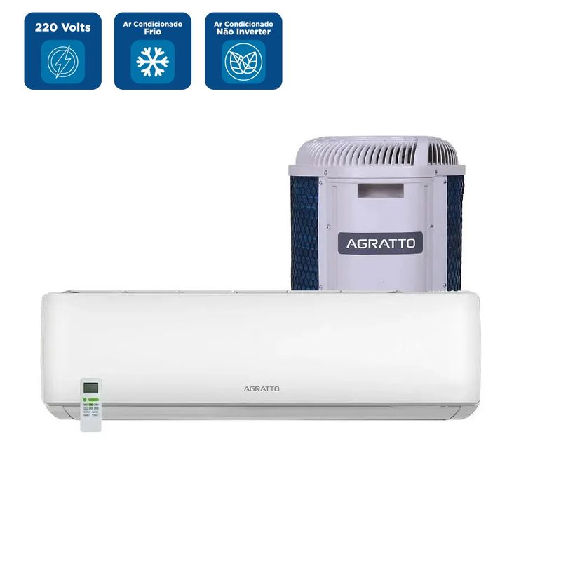 Ar-Condicionado-Split-9000Btus-Agratto-On-Top-Frio-220-Volts