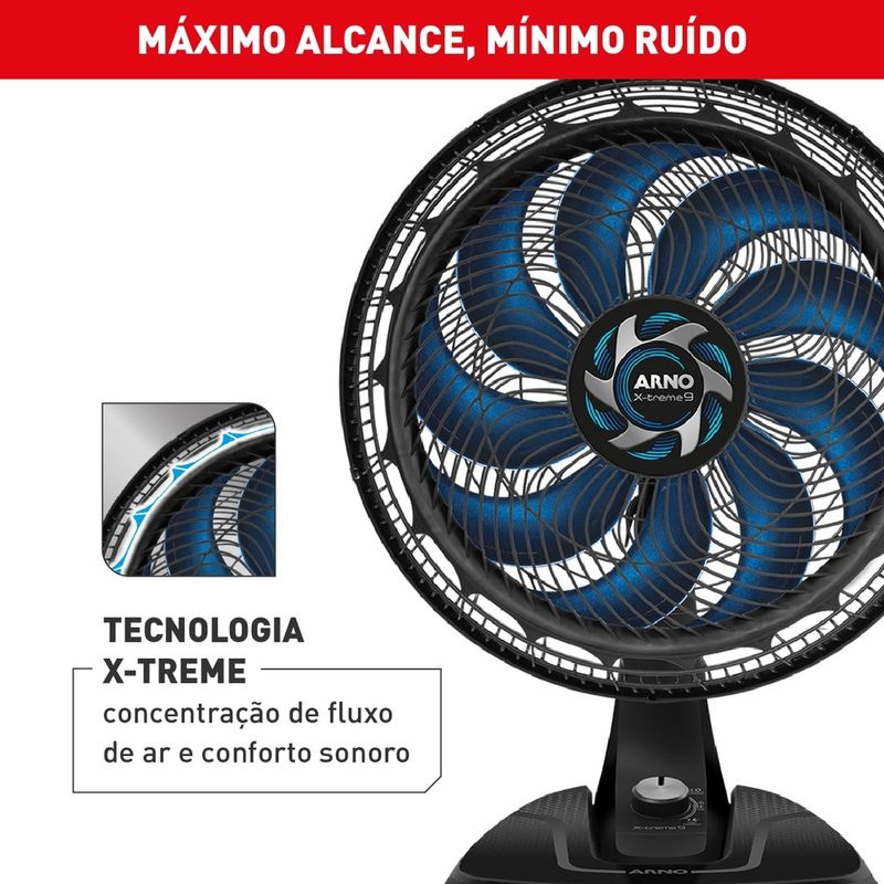 Ventilador-de-Mesa-40cm-Arno-X-Treme-9-VE90-Preto-127-Volts